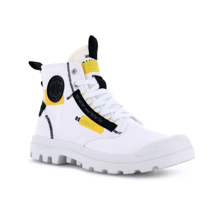 Pánské Boty Palladium Pampa Hi Re-craft Bílé | CZ PNT-50O